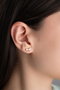 Heliophilia Silver Pendientes de Plata de Ley 925 en Oro Rosa con Circón